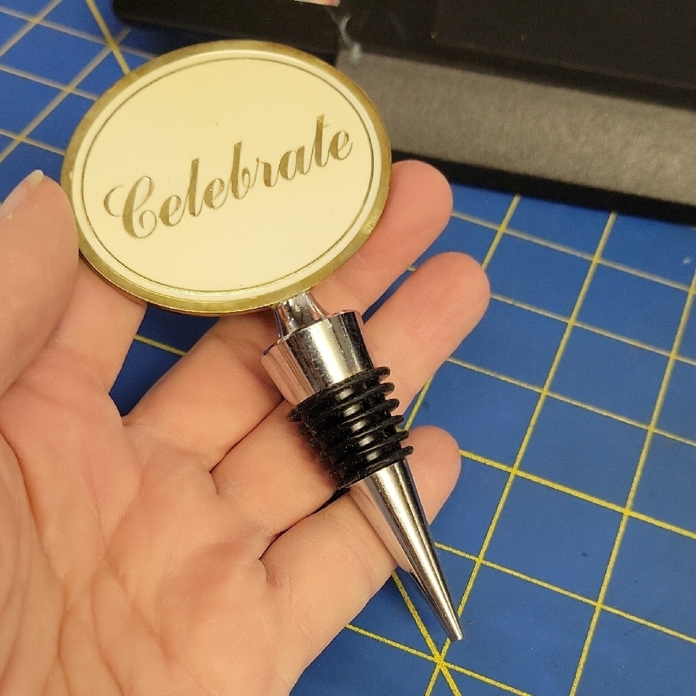 Celebrate Gold and Silver Wine Stopper Cork